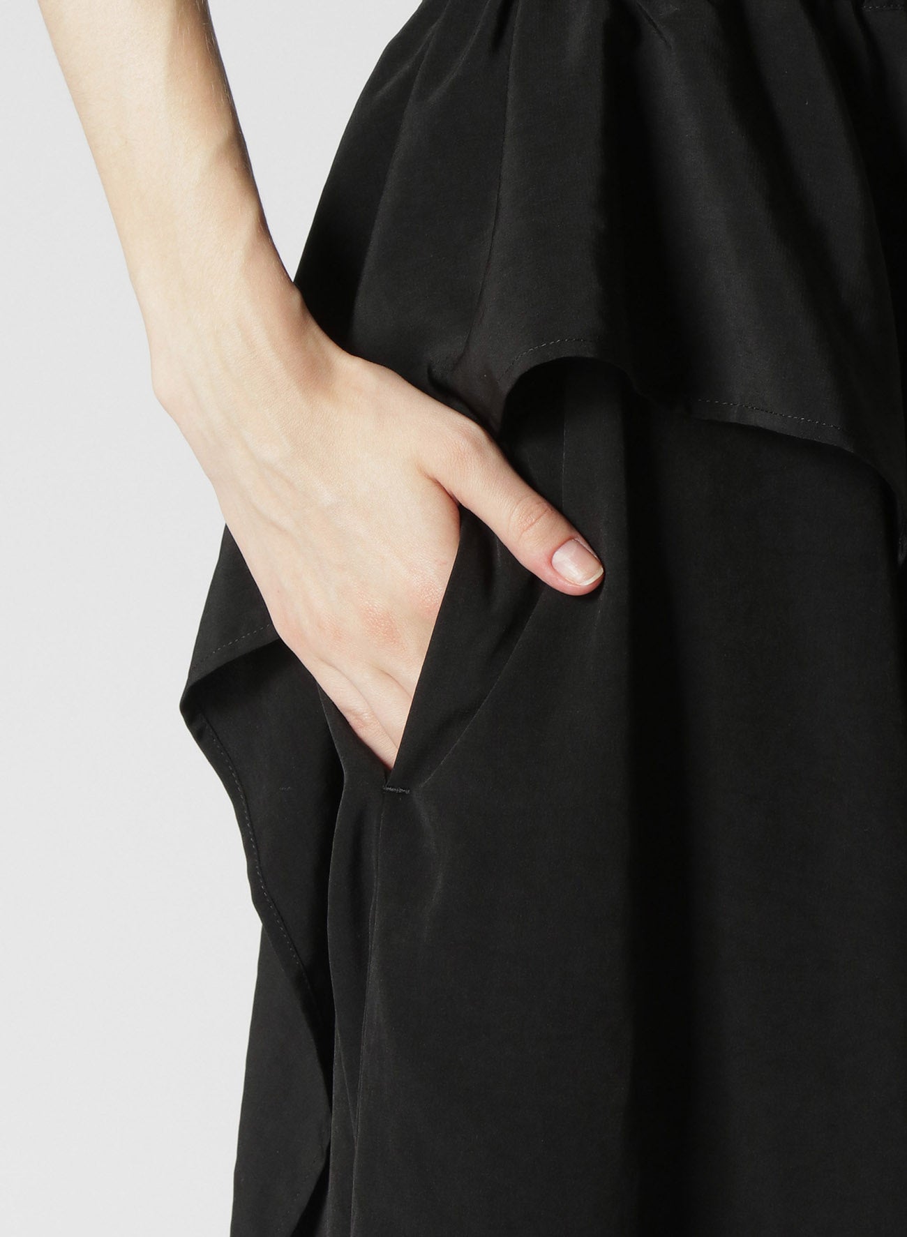 Elegant Crepe de Chine Ruffle Pants for Women - Flowy High Waist Wide Leg Trousers for Casual & Office Wear