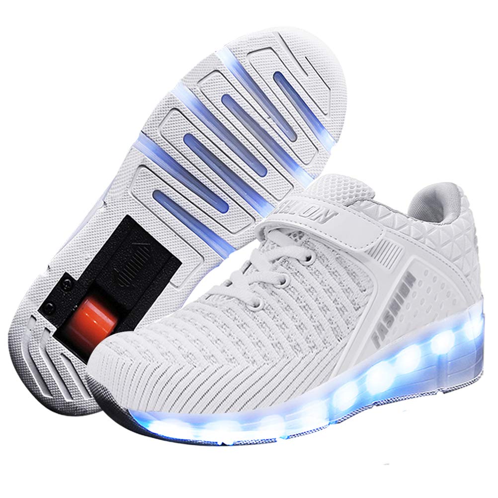 UFATANSY LED Light Up Roller Skate Shoes with Wheels - USB Rechargeable Kids Roller Shoes for Boys & Girls | Perfect for Birthday Gifts, Outdoor Play & Night Skating