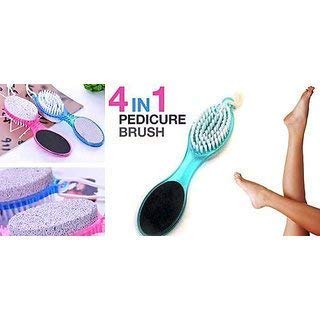 Kunya 4-in-1 Foot File & Pedicure Brush Set - Multi-Use Pedicure Paddle for Cleansing, Scrubbing, Filing & Buffing - Professional Manicure & Pedicure Tool for Home Spa & Nail Care