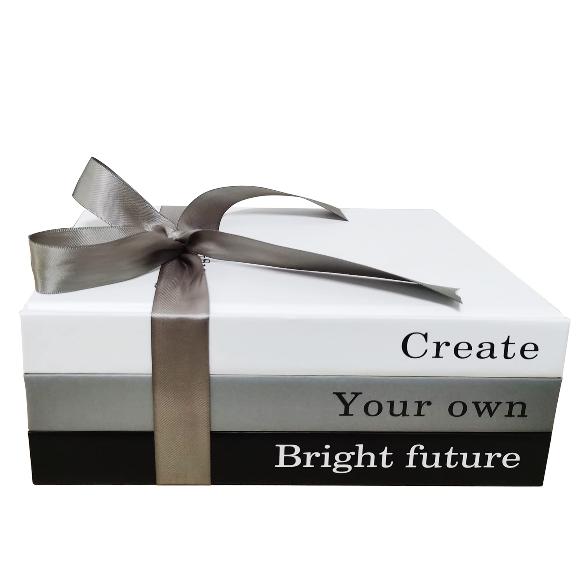 Decorative Hardcover Blank Books for Coffee Table & Shelf Decor - Faux Book Stack for Living Room, Bedroom & Entryway - Perfect for Home Styling & Interior Design (Grey)