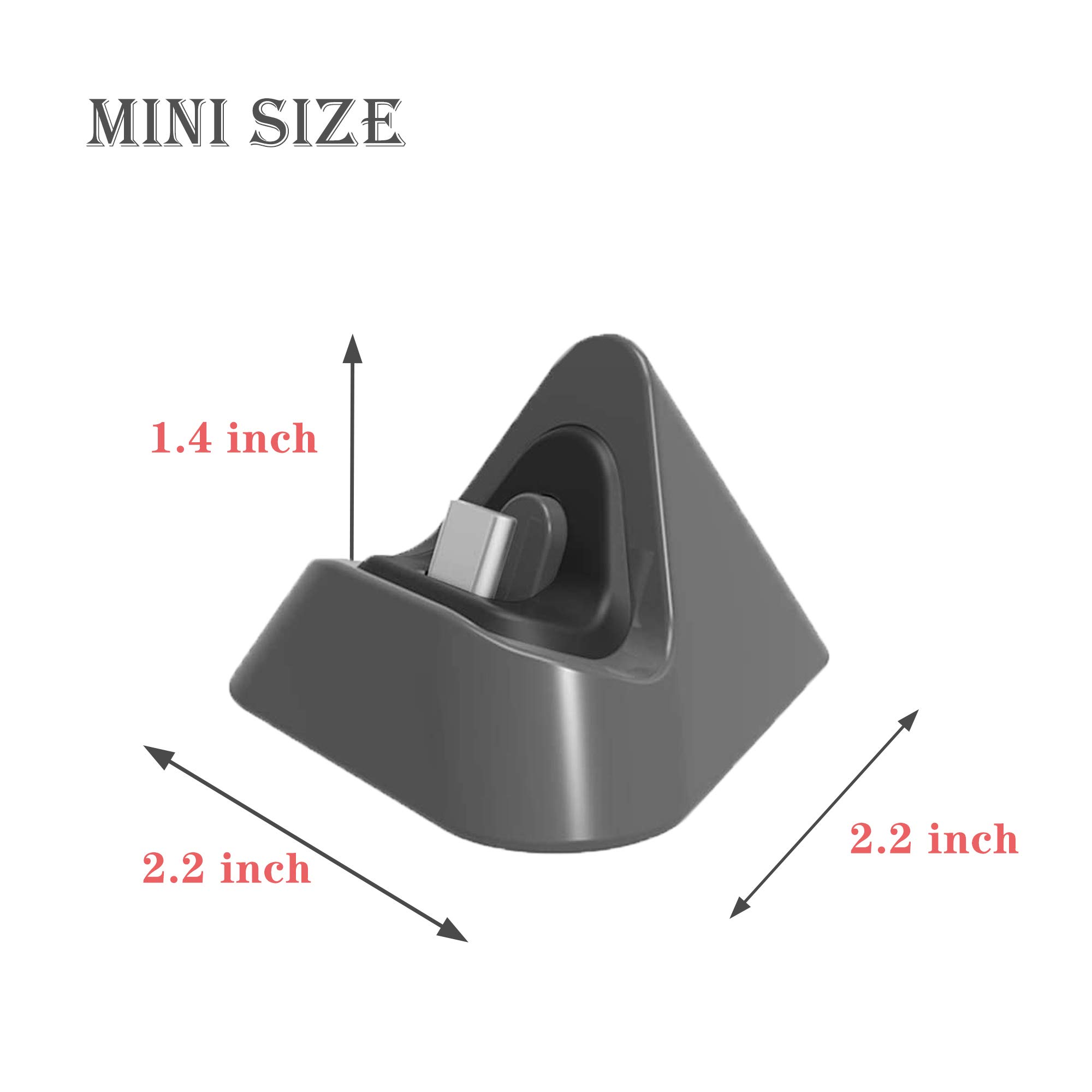 Nintendo Switch Lite Charging Dock - Fast Charging Stand Station for Nintendo Switch & Switch Lite (Gray) - Perfect for Gaming at Home or Travel