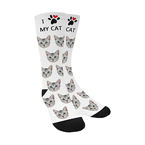 Custom Cat Paw Face Socks for Men & Women - Funny Animal Socks with Cute Design - Perfect Gift for Pet Lovers, Cosplay & Casual Wear