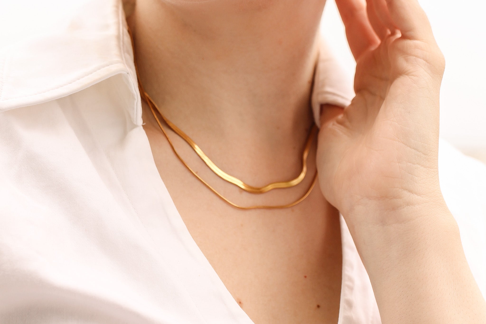 Back Bay Layered Gold Necklace for Women - Elegant Dainty Layered Chain Necklace for Everyday Wear, Date Night & Gift Giving