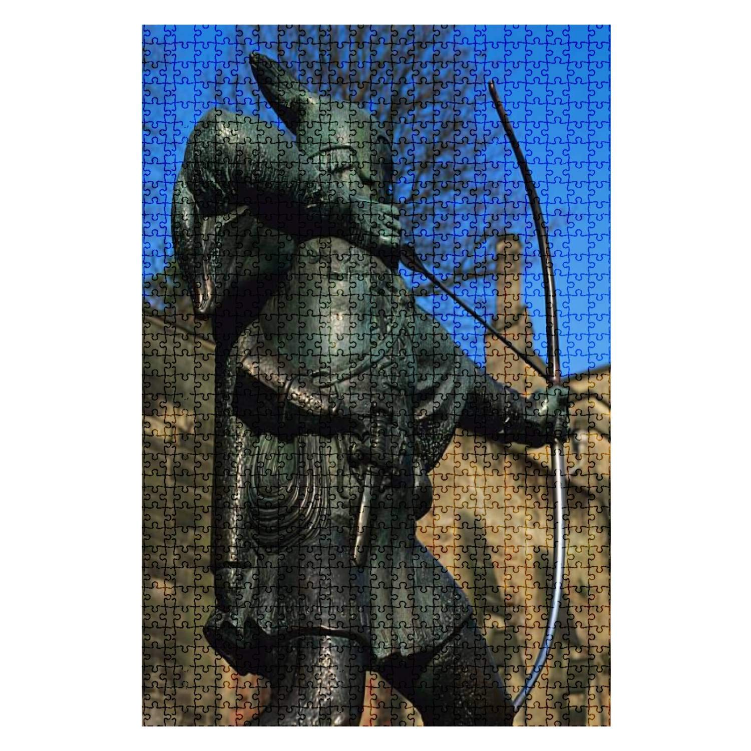 1000-Piece Wooden Jigsaw Puzzle - Robin Hood Statue & Nottingham Famous Landmark - Challenging Adult Puzzle with Royalty-Free Art - Large DIY Educational Toy for Adults & Kids - Perfect for Home Decor, Family Game Night & Cognitive Development