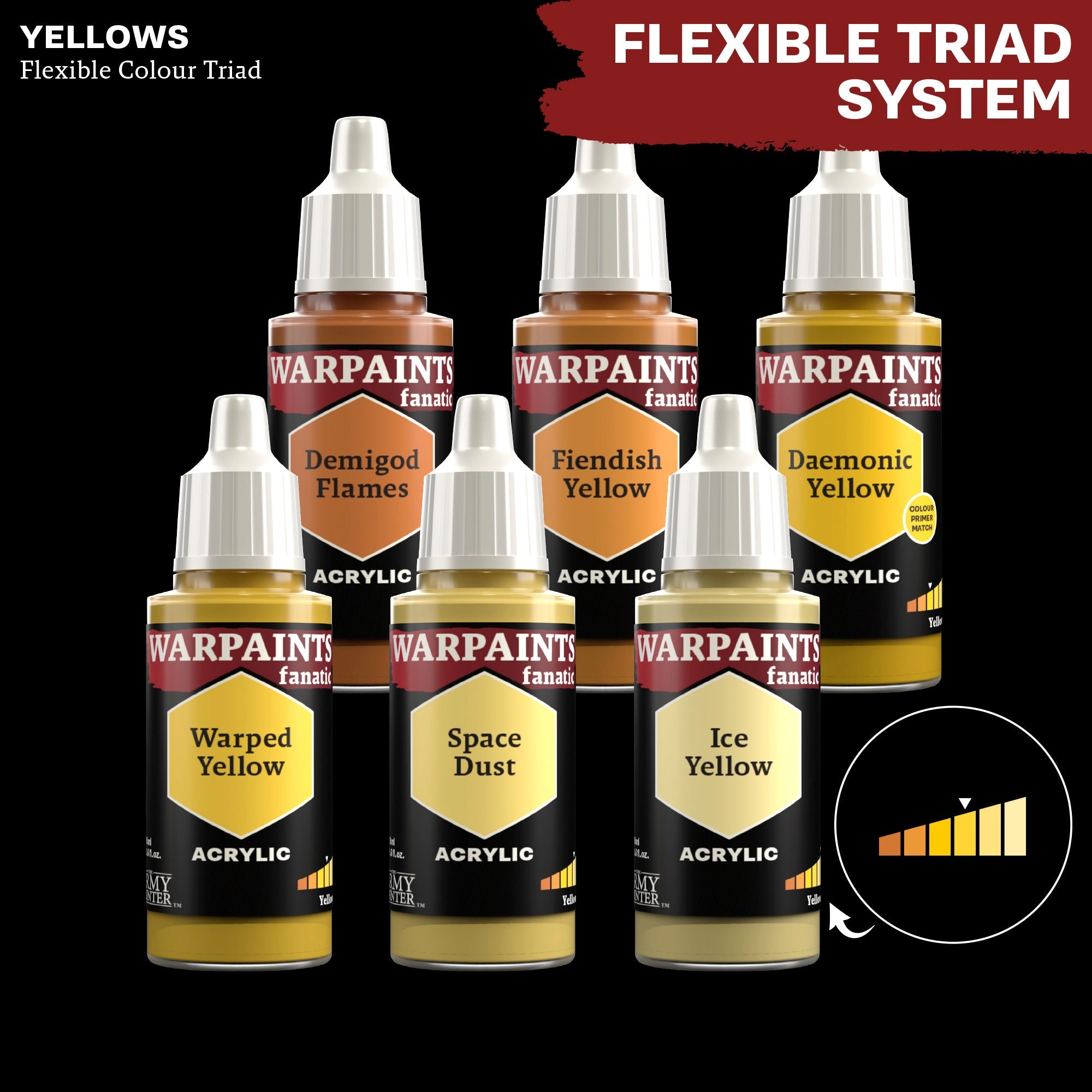 Warpaints Fanatic: Warped Yellow - High-Quality Acrylic Paint for Artists & Hobbyists | Perfect for Canvas, DIY Crafts & Model Painting