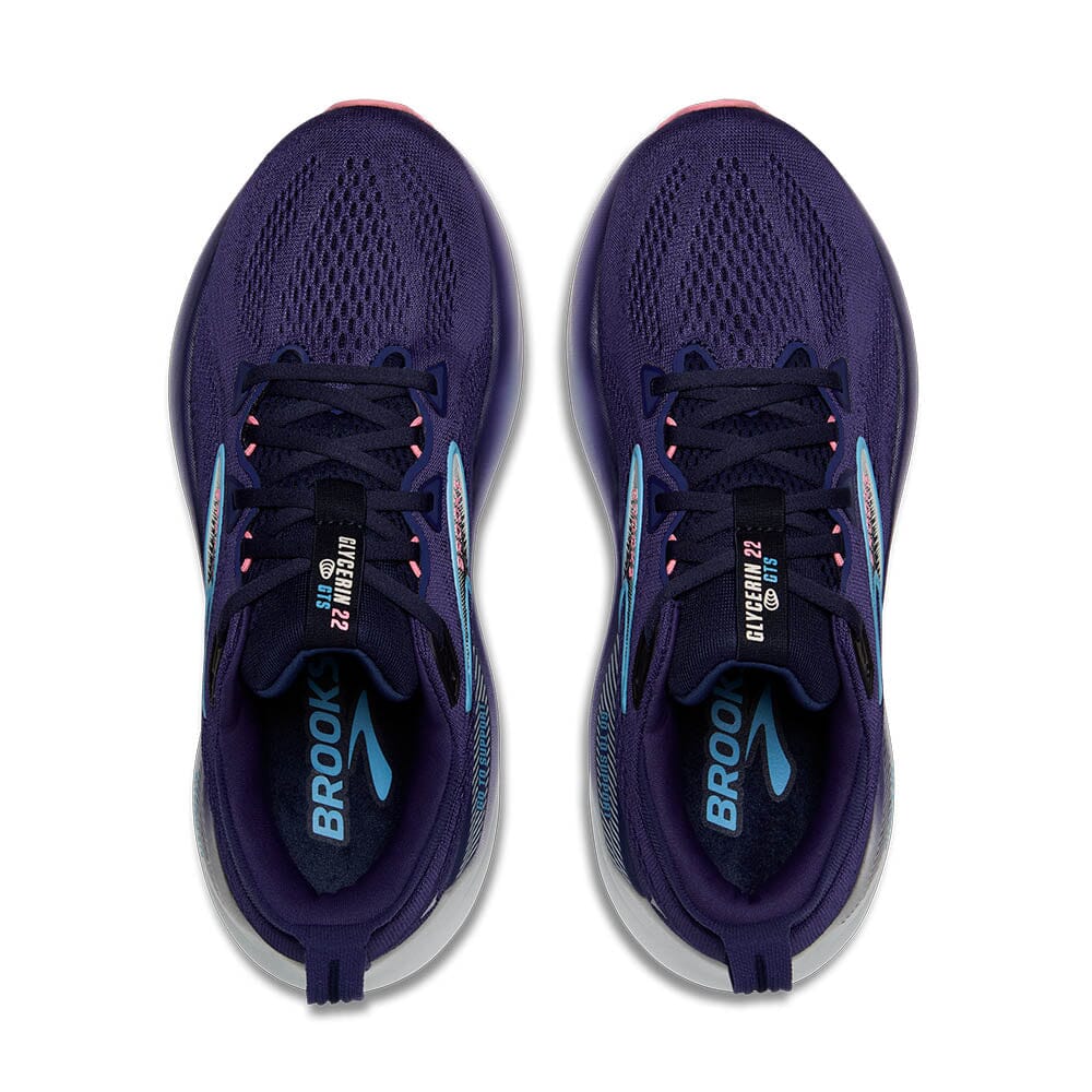 Brooks Glycerin GTS 22 Women's Running Shoes - Medium & Wide Width - Cushioned Support for Long-Distance Running & Daily Training