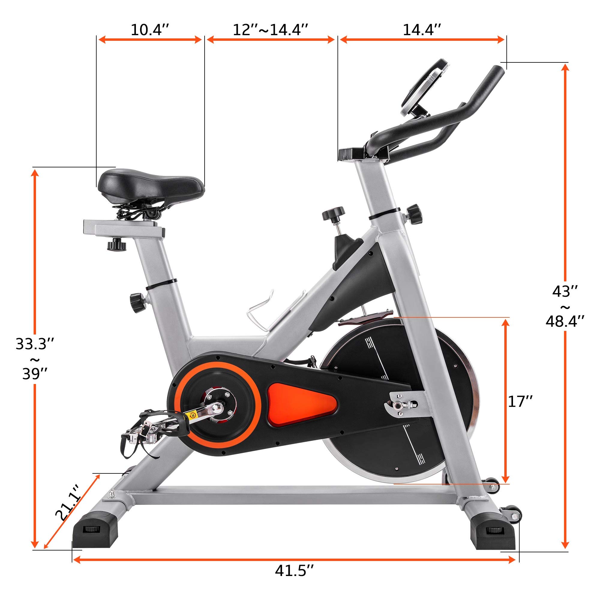 Best Belt Drive Indoor Cycling Bike - Ultra Smooth Stationary Exercise Bike with Oversized Comfort Saddle & LCD Monitor for Home Gym Workouts | Perfect for Cardio Training, Weight Loss & Spin Classes