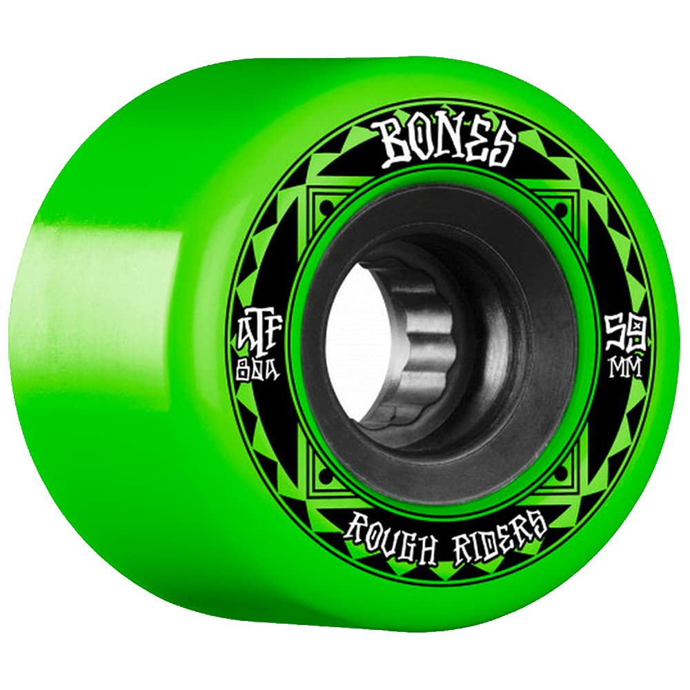 Bones Wheels ATF Rough Riders Skateboard Wheels - 70mm 78a for Street & Park Skating - Durable Urethane Wheels for Smooth Ride & Tricks