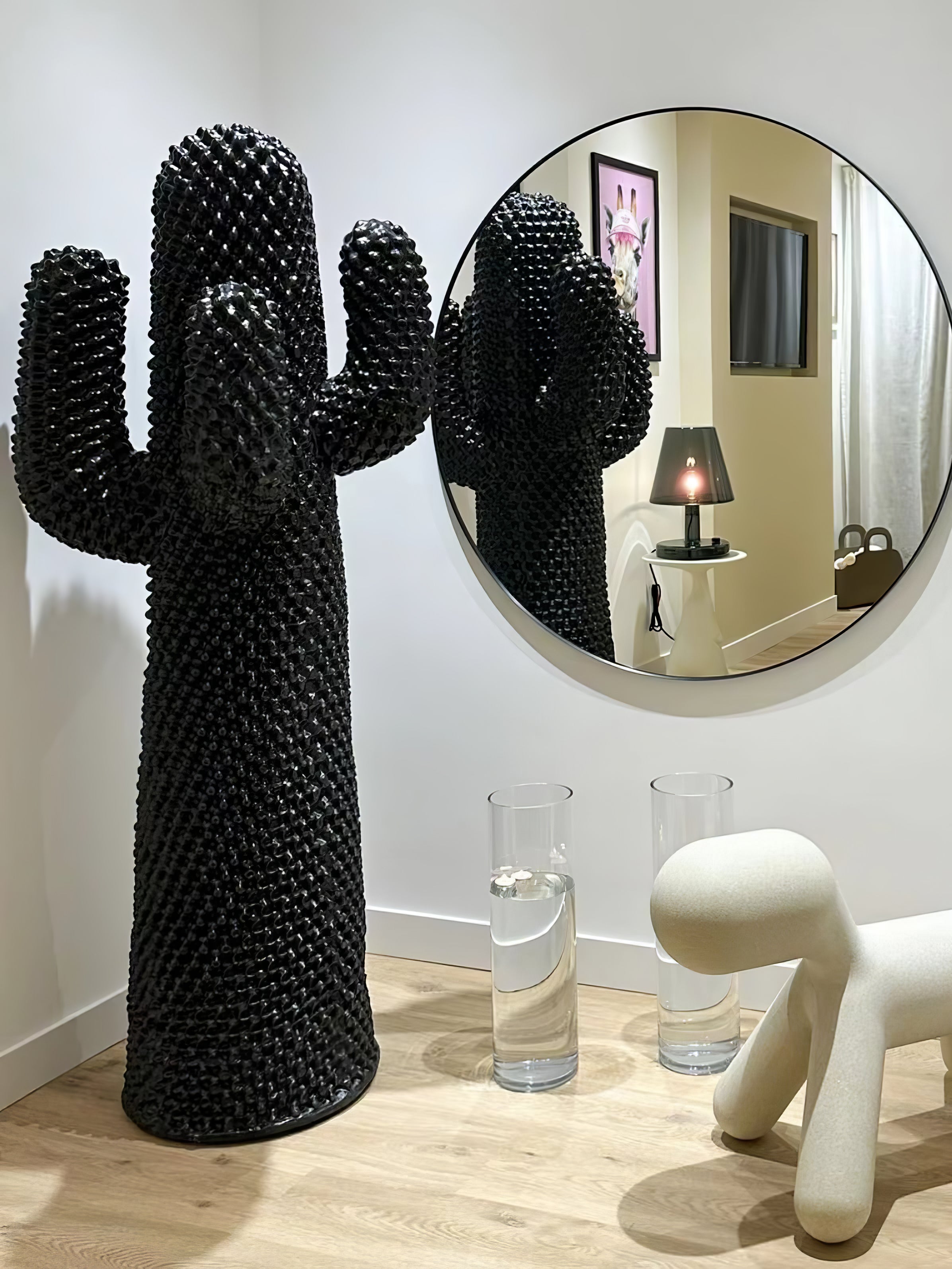 Modern Mello Sculptural Cactus Coat Rack - Stylish Wall Mounted Entryway Organizer for Hats, Scarves & Bags - Perfect for Home, Office or Dorm Decor