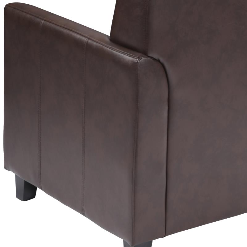 FLASH HERCULES Diplomat Series Brown LeatherSoft Office Chair - Ergonomic Executive Desk Chair for Home & Business Use