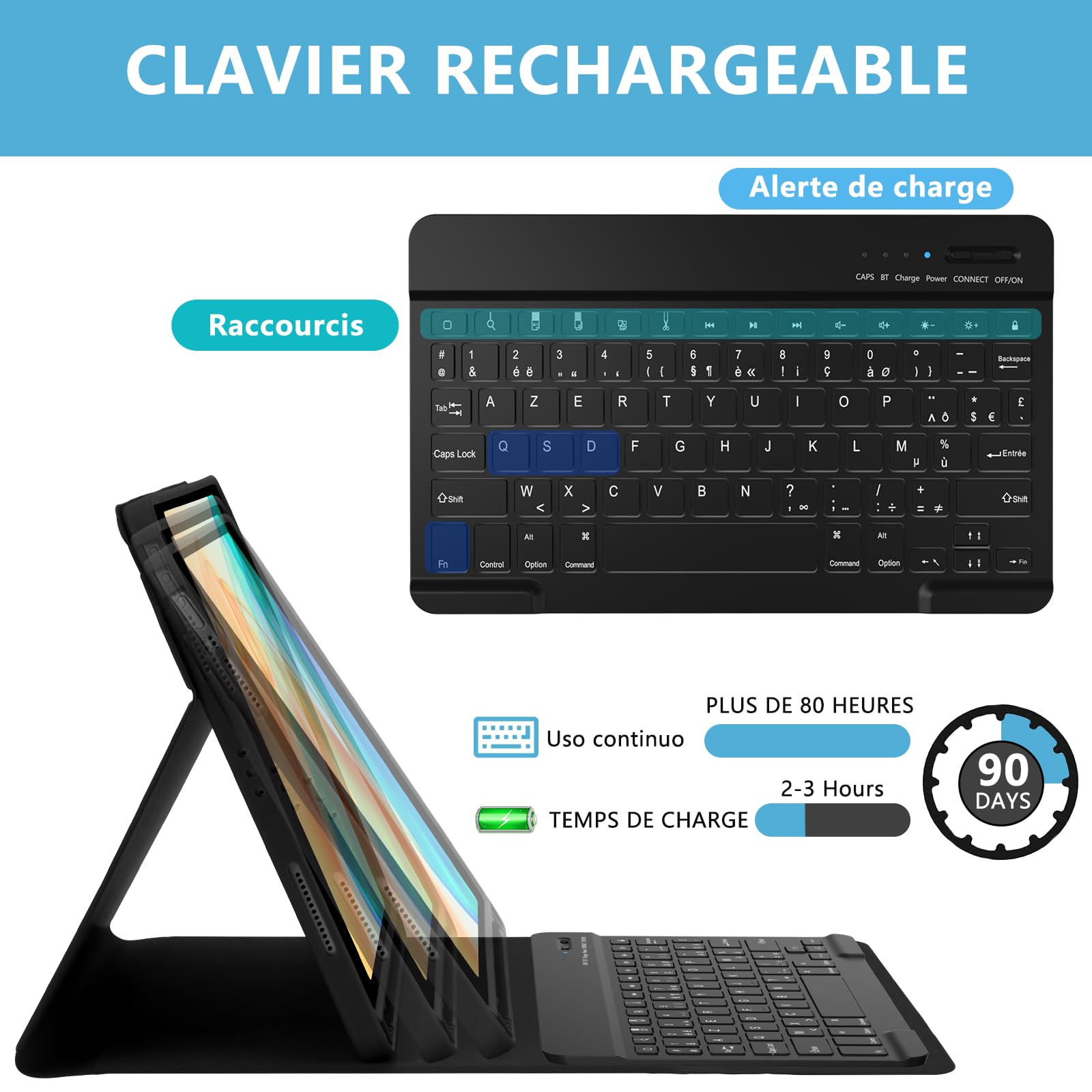 GAOJIE Keyboard Case for iPad Air 11 Inch 2024/iPad Air 5 2022/Air 4 2020 10.9