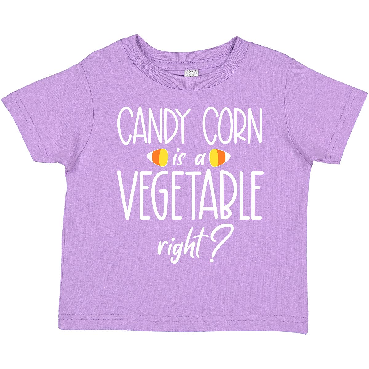 Inktastic Halloween Candy Corn is a Vegetable, Right? Funny Toddler T-Shirt for Boys & Girls - Perfect for Halloween Costumes, Trick or Treating & Holiday Family Photos