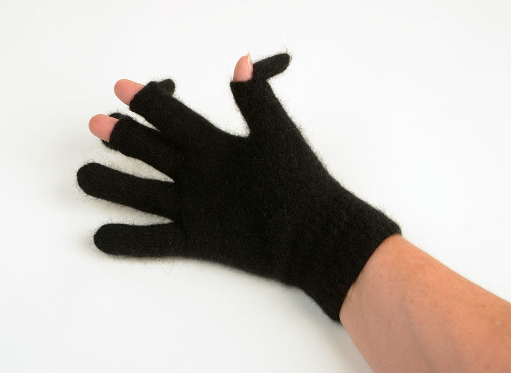 Premium Black Touchscreen Gloves - Possum Merino Wool Blend (NX104) for Outdoor Activities & Winter Sports