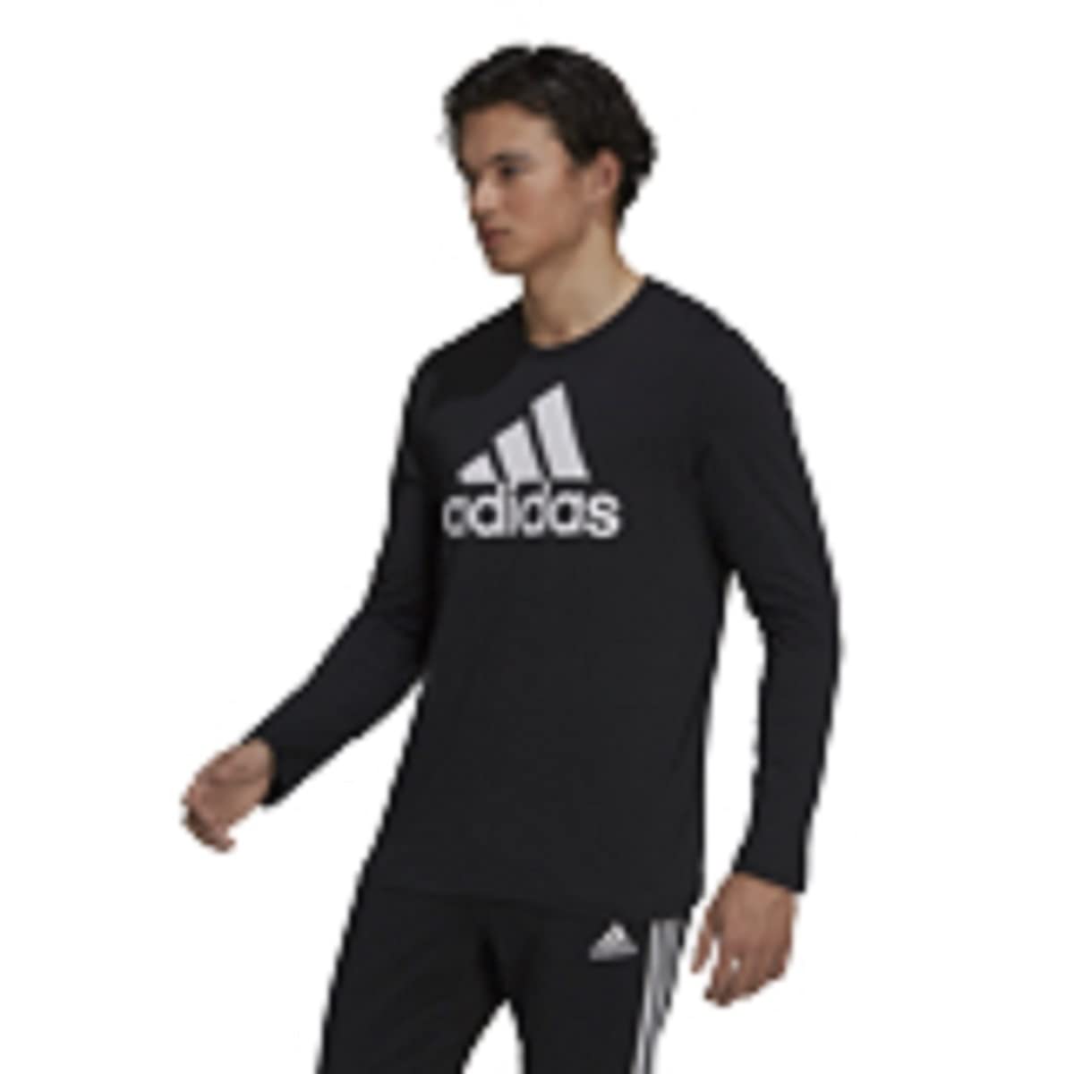 adidas Men's Essentials Long Sleeve T-Shirt - Comfortable Cotton Crewneck Top for Casual Wear, Gym & Everyday Use
