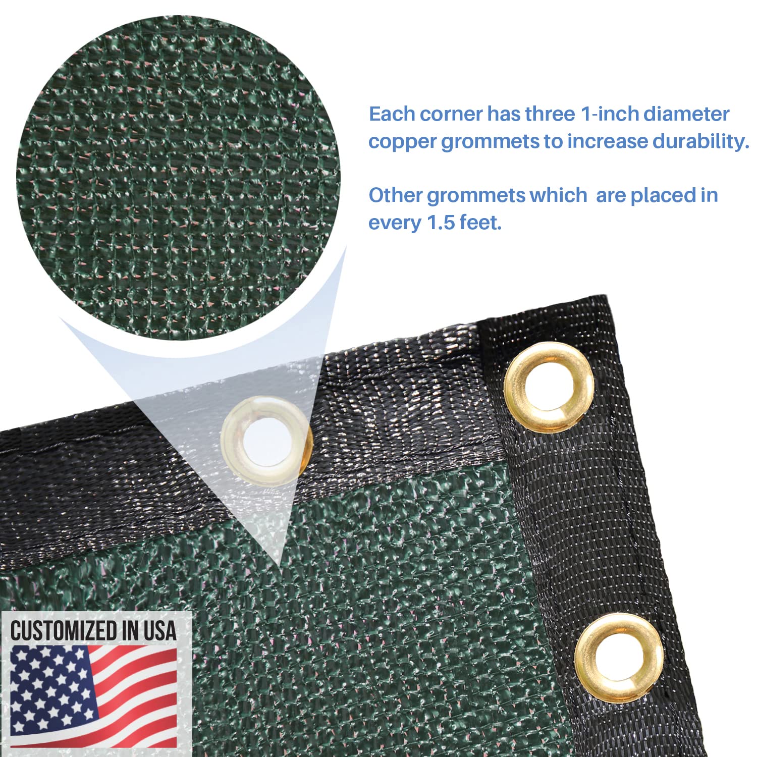 E&K Sunrise 3' x 38' Privacy Fence Screen with Grommets - UV Resistant Outdoor Windscreen for Backyard, Garden & Patio Cover - Green Privacy Fence Panel for Shade, Wind Protection & Decoration