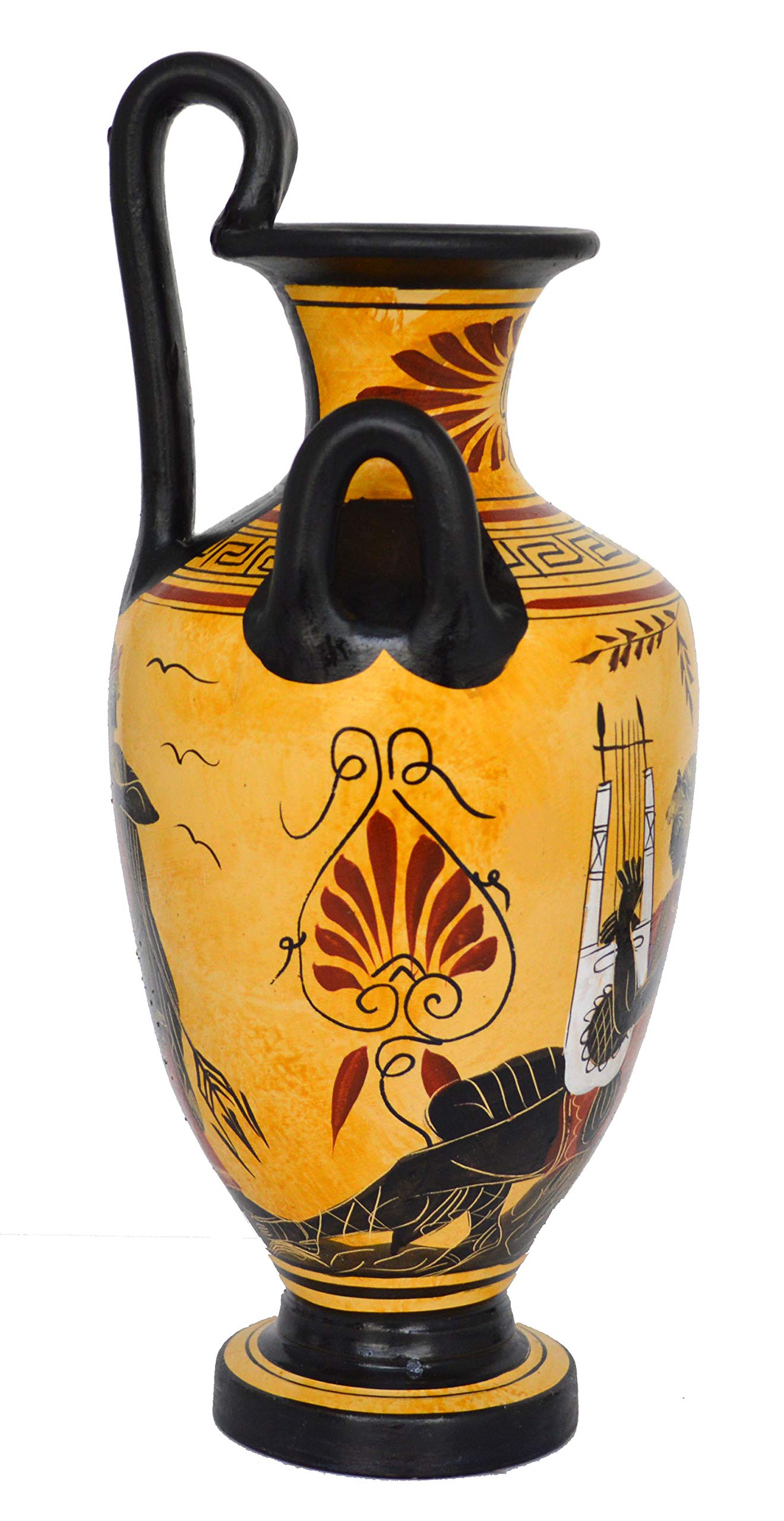 Greek Mythology Vase - Handcrafted Aphrodite, Apollo, Poseidon Oinochoe Amphora Pottery for Home Decor & Ancient Greek Theme Parties