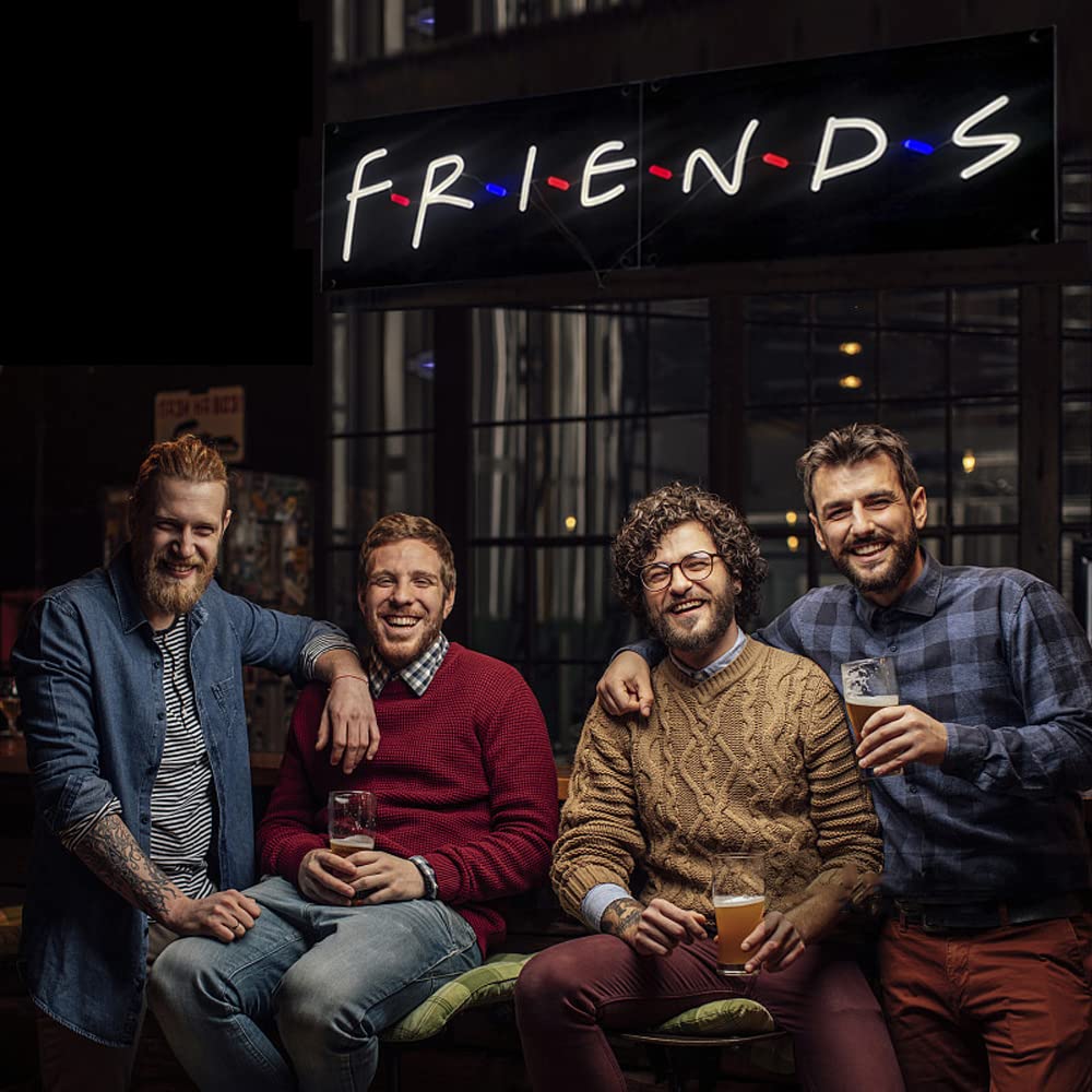 Friends TV Show Neon Light Sign - Large 43x10.24 Inch LED Wall Decor with 12V Plug - Perfect for Cafe, Bar, Club & Bachelorette Party - Great Gift for Friends Fans - Create Retro Vibes in Your Home or Business