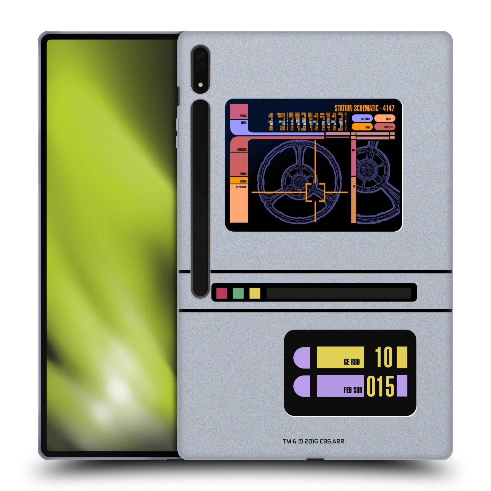 Officially Licensed Star Trek Padd Gadgets TNG Soft Gel Case for Samsung Galaxy Tab S8 Ultra - Perfect for Sci-Fi Fans & Tablet Protection at Home, Work, or Travel