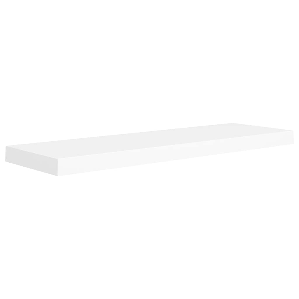 Floating Shelves Set of 4 - White MDF Wall Mounted Shelves 31.5