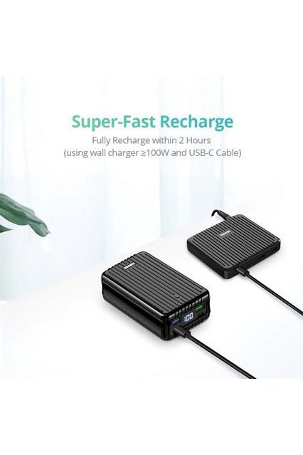 Zendure Super Tank 26800mAh Portable Charger - Fast Charging Power Bank for iPhone, Samsung, MacBook - Perfect for Travel, Camping & Emergency Power Backup