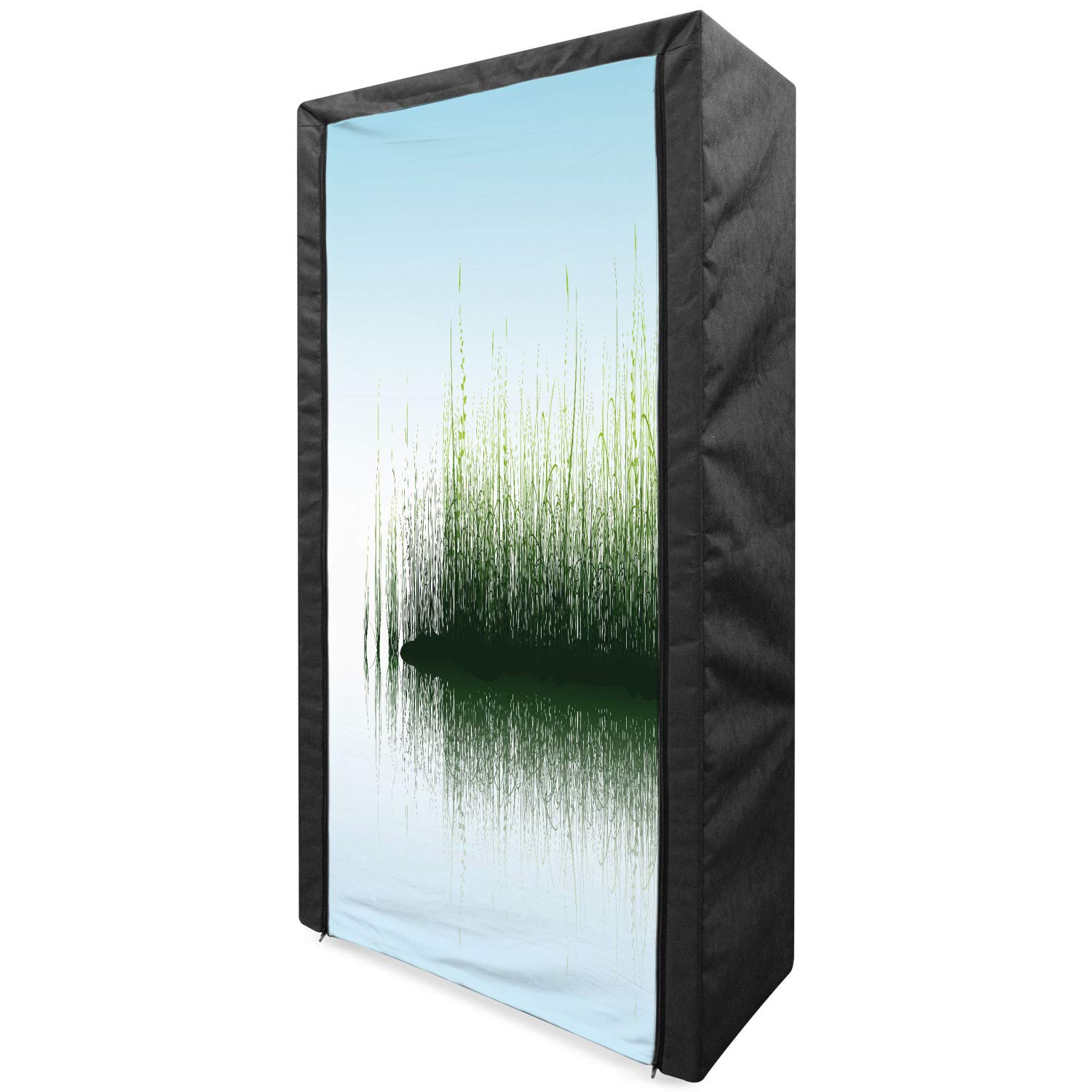 Ambesonne Portable Fabric Wardrobe Closet Organizer with Shelves - 33.5