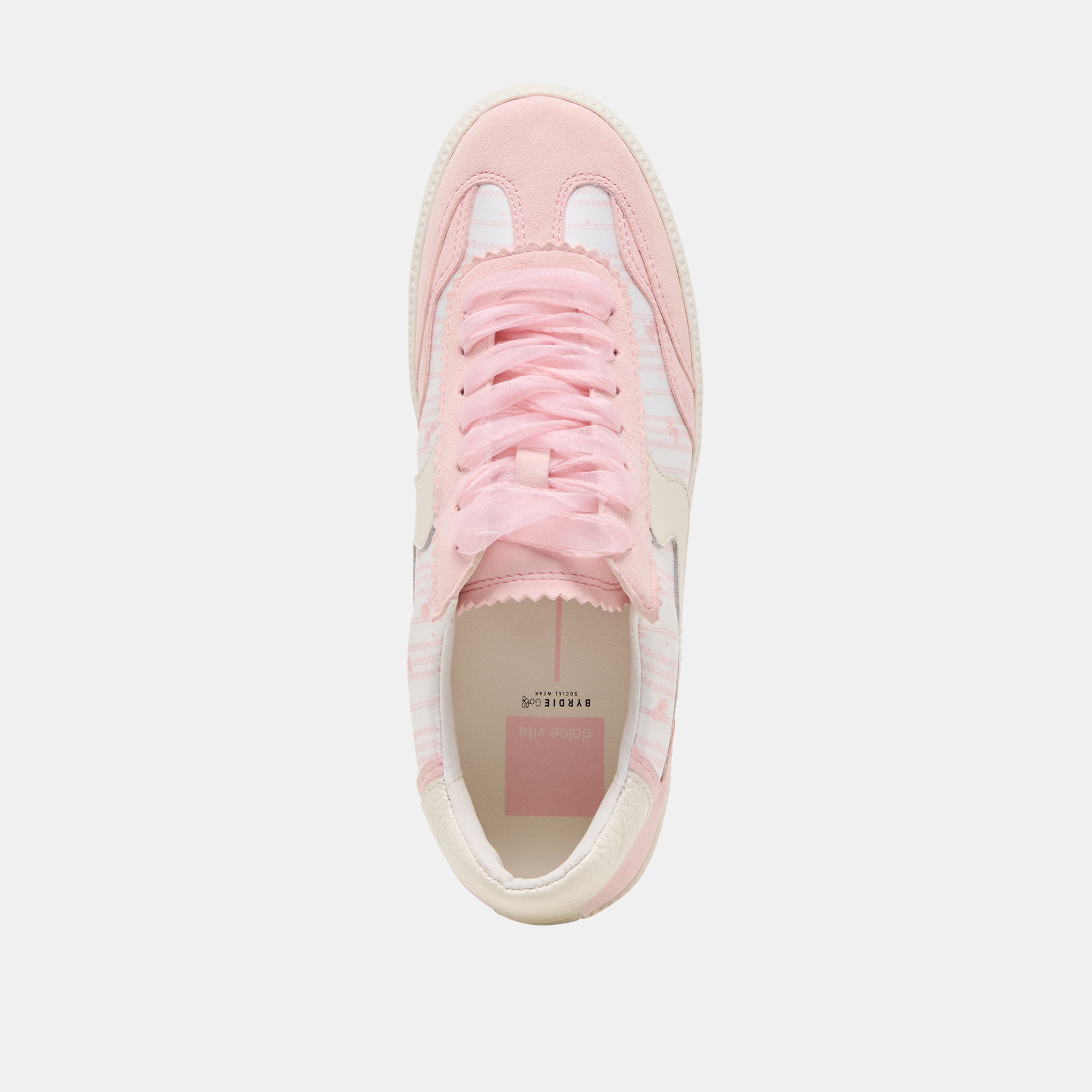 Byrdie Golf Sneakers for Women - Pink Floral Nylon Athletic Shoes - Perfect for Golf, Walking & Casual Wear