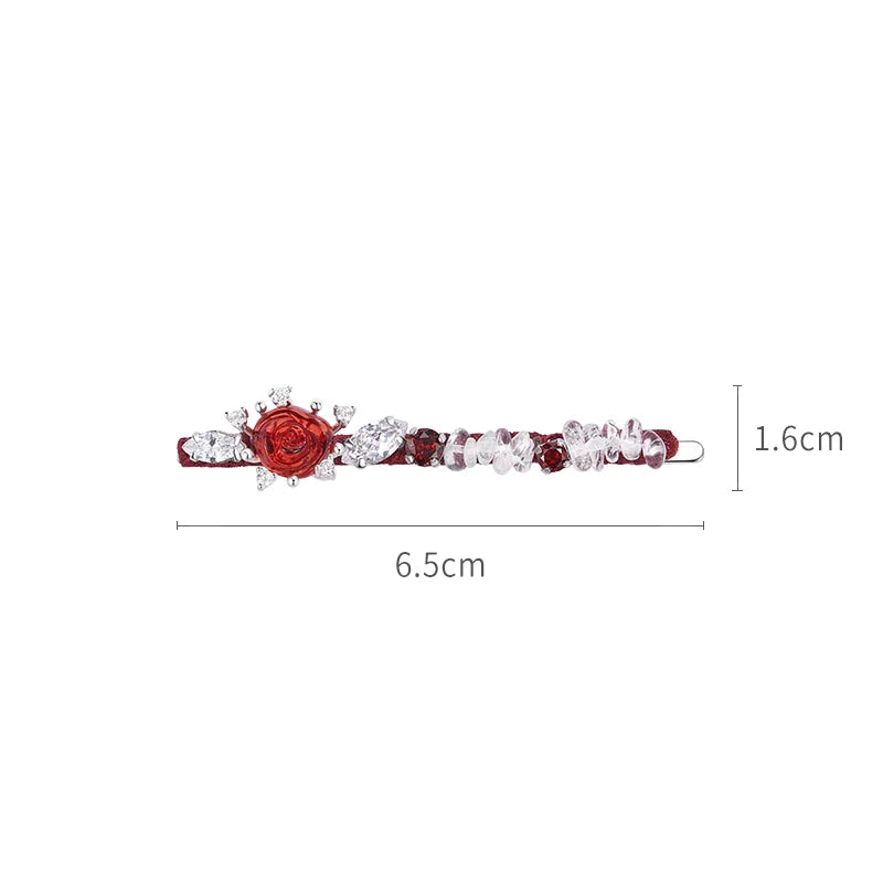 Elegant Rose Bobby Pins for Women - Hair Clips with Floral Design for Wedding, Prom, and Everyday Use