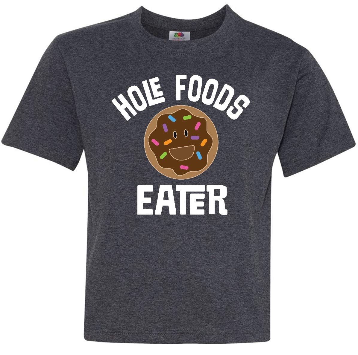 Inktastic Hole Foods Eater Donut Youth T-Shirt - Funny Food Lover Graphic Tee for Kids - Perfect for Birthday Parties & Casual Wear