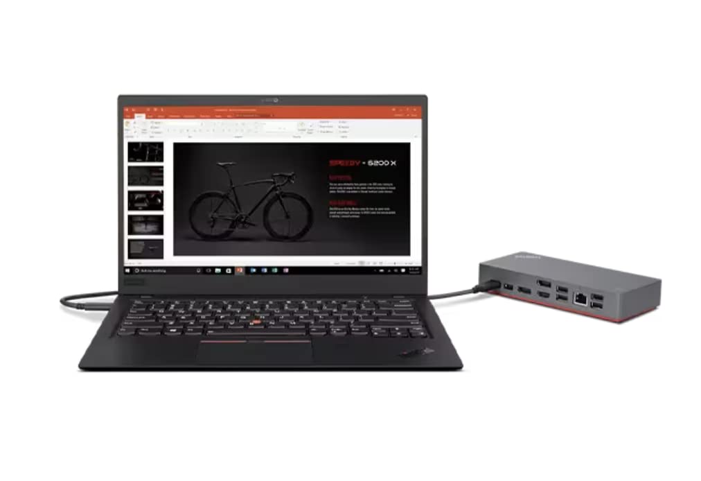 Lenovo ThinkPad Universal USB-C Dock v2 - 4K Dual Monitor Laptop Docking Station with Power Delivery, Ethernet, USB 3.0 Ports - Perfect for Home Office, Remote Work & Business Travel