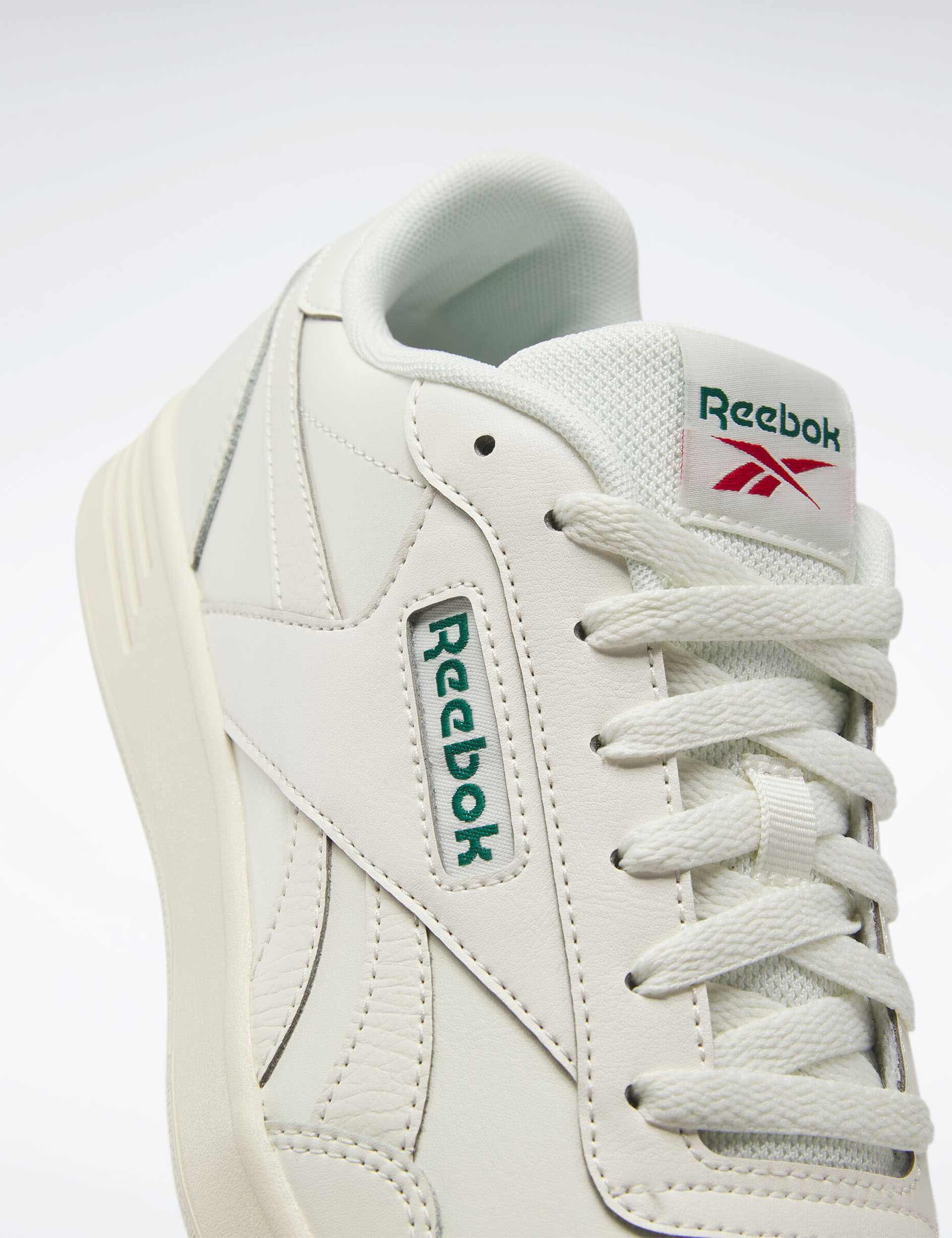 Reebok Court Advance Chalk Dark Green Flash Red Sneakers - Men's Basketball Shoes for Indoor & Outdoor Courts