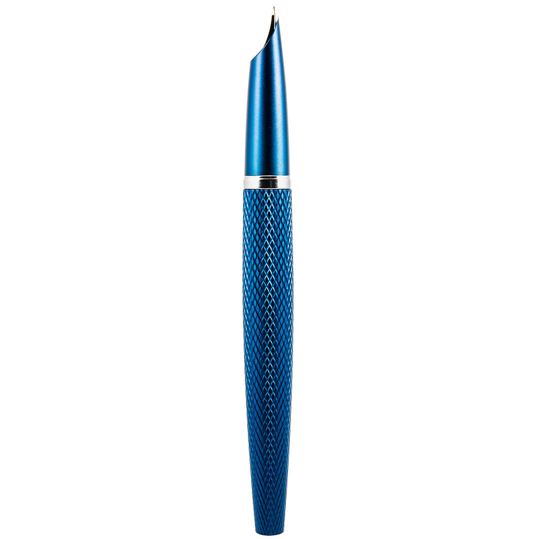 Diplomat Viper Guilloche Fountain Pen - Premium Blue Ink Pen for Writing, Calligraphy & Collecting - Perfect for Office, Gifts & Special Occasions