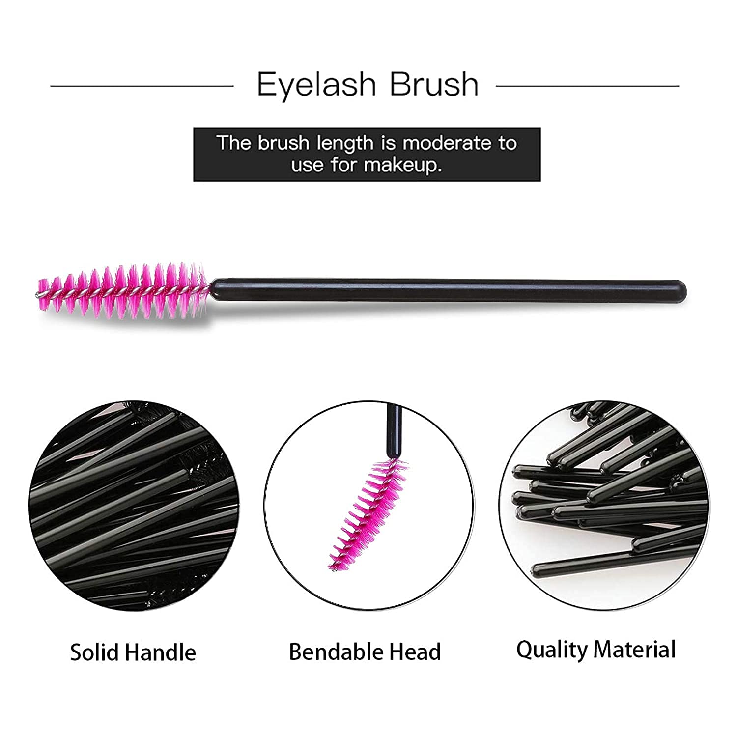 50 PCS Disposable Eyelash Brushes - Mascara Wands & Eyebrow Extension Brushes for False Eyelash Application | Perfect for Salon Professionals & DIY Lash Extensions at Home