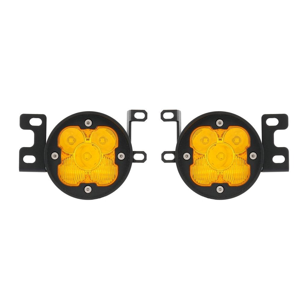 80W 9600LM 3 Inch LED Fog Lights Kit - White/Yellow Beam Compatible with 2012-2022 Toyota Tacoma, 2010-2022 4Runner, 2014-2022 Tundra - Perfect for Off-Roading, Night Driving & Foggy Conditions