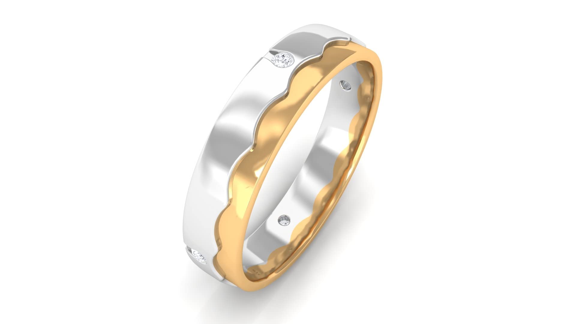 14K Solid Gold Certified Diamond Band Ring for Men – Classic April Birthstone Wedding Band – Perfect for Engagement, Anniversary & Special Occasions