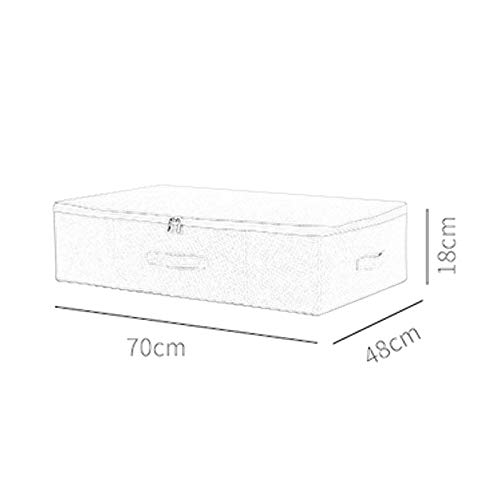 Under Bed Storage Bins with Lids - Breathable Oxford Zippered Organizer for Blankets, Comforters & Pillows | Space-Saving Clothes Storage Solution | Perfect for Seasonal Clothing, Bedding & Home Organization (Light Gray)