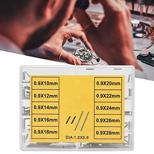 **Professional Watch Repair Kit - Watchband Tubes Pins, Strap Spring Bars & Link Pins with Separate Compartments | Essential Watch Repair Accessories for DIY & Professional Use**    *(Perfect for Watch Repair, Band Replacement, and Maintenance at Home or in Jewelry Shops)*