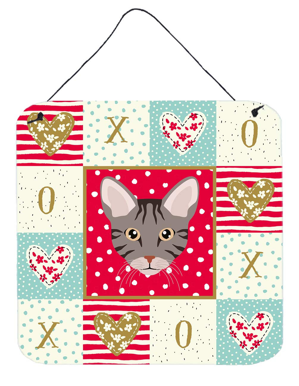 Ocicat Cat Love Wall Decor - Red Aluminum Metal Sign for Kitchen, Bar, Bathroom, Home - 6x6 Inch Multicolor Hanging Plaque | Perfect for Pet Lovers & Cat-Themed Room Decor