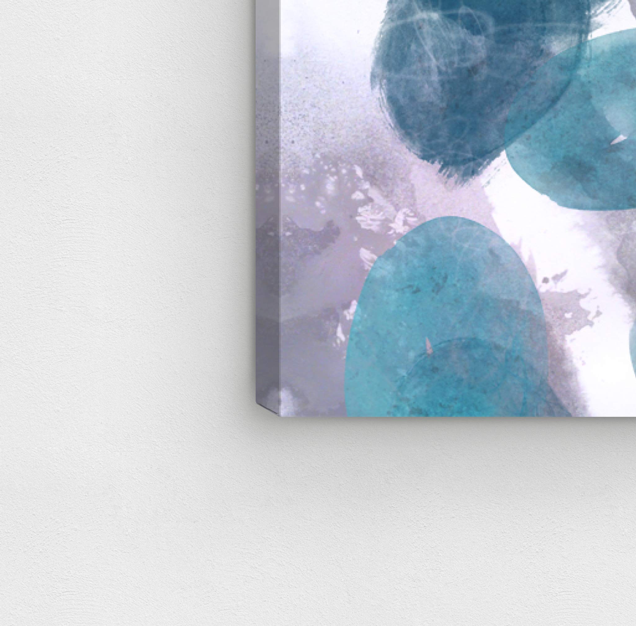Abstract Wall Art Canvas Print 'Bubbles' - 24x24 Inch Blue & White Modern Home Decor by Oliver Gal Artist Co. | Perfect for Living Room, Bedroom & Office Wall Decoration