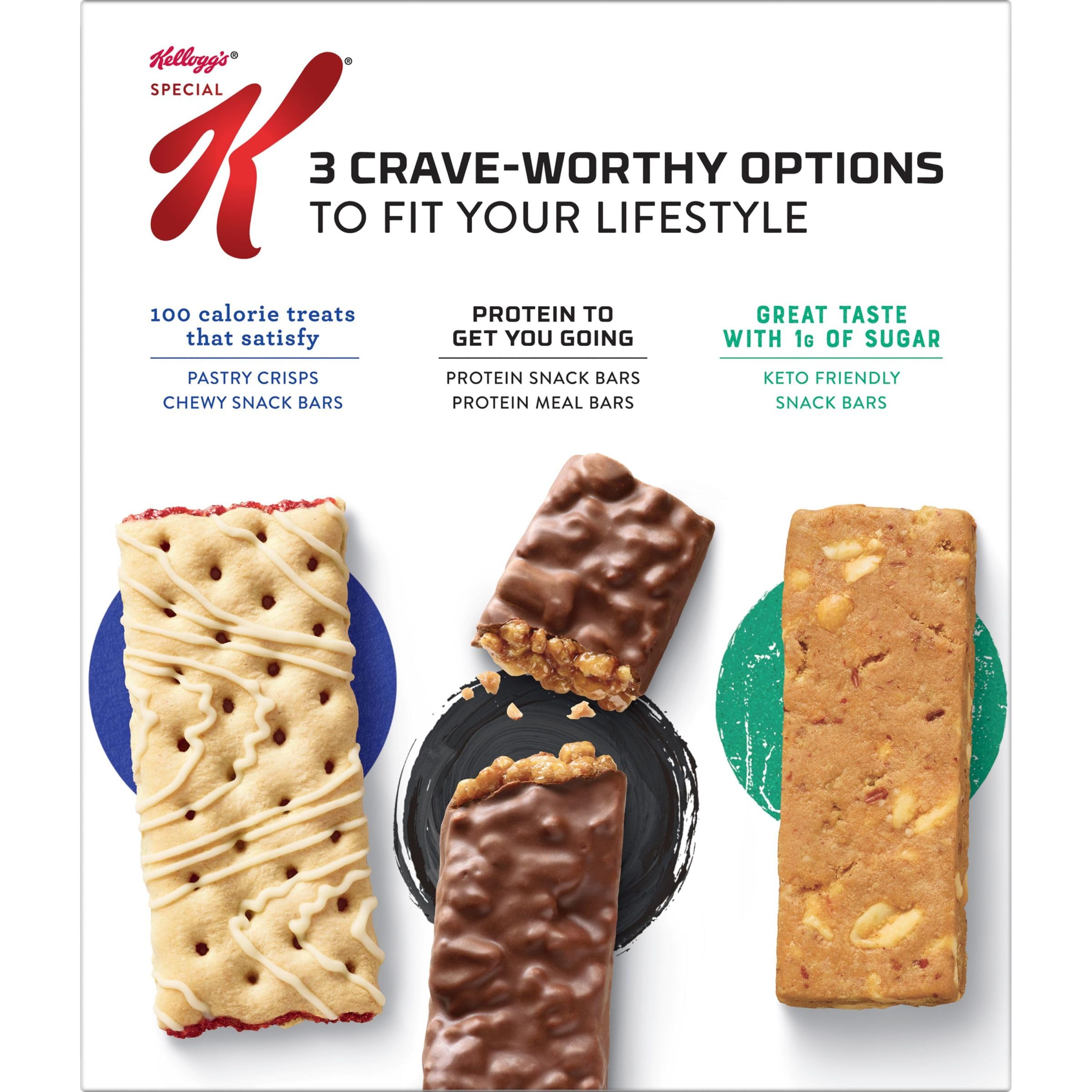 Kellogg's Special K Protein Bars - Brownie Batter Flavor, 9.5oz Box (6 Bars) | High Protein Meal Replacement & Healthy Snacks for Weight Loss, Fitness, and On-the-Go Nutrition