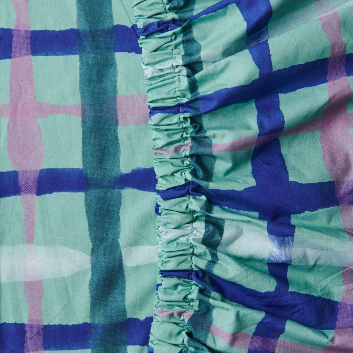 Organic Cotton Fitted Sheet - Inky Wink Green - Soft & Breathable Bedding for Comfortable Sleep - Perfect for Master Bedroom, Guest Room & Nursery