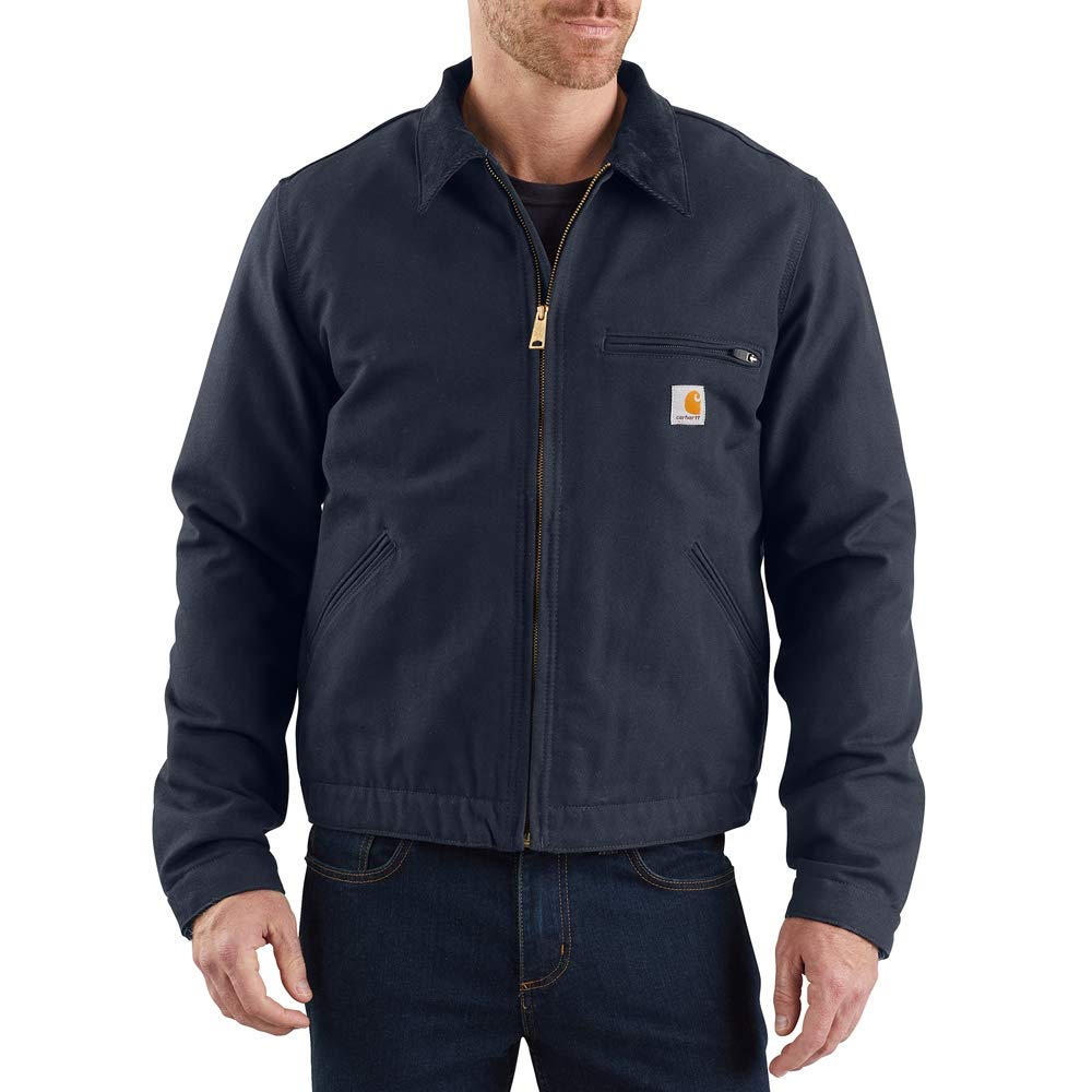 Carhartt Men's Duck Detroit Jacket - Durable Work Jacket for Men (Regular & Big Tall Sizes) | Heavy Duty Outerwear for Construction, Farming & Outdoor Work