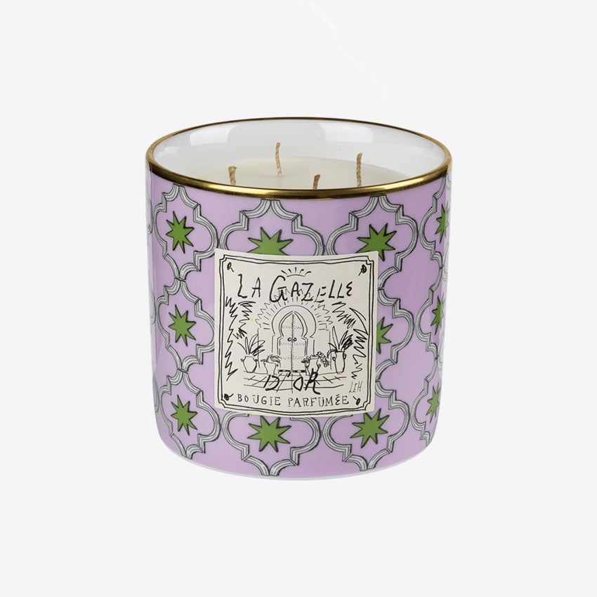 Ginori 1735 Profumi Luchino Scented Candle - La Gazelle D'Or Marrakech Fragrance for Home Decor, Luxury Gifts & Romantic Ambiance