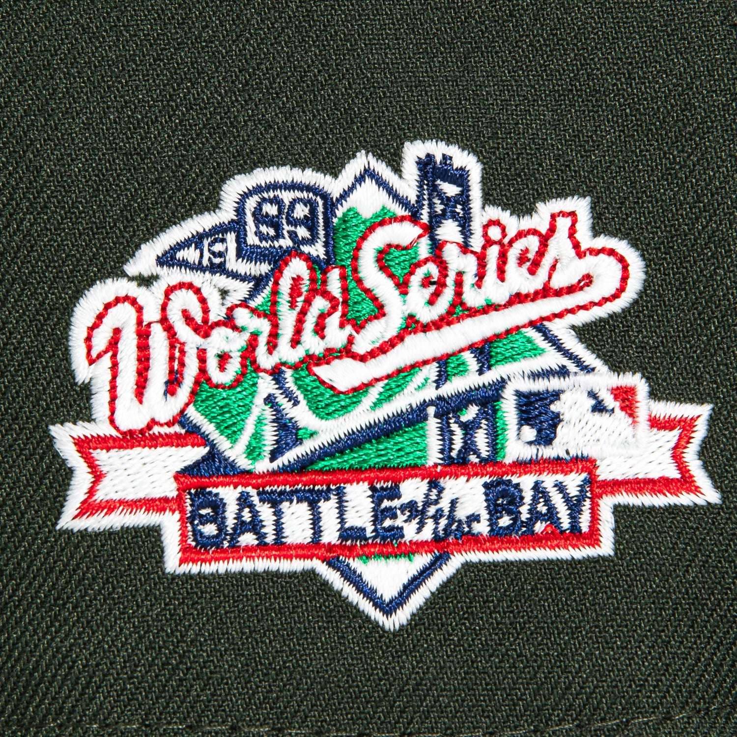 New Era 59Fifty Glow in The Dark Chain Stitch Oakland Athletics MLB Baseball Cap with Battle of The Bay Patch - Green | Official Licensed Hat for Baseball Games, Streetwear & Fan Collections