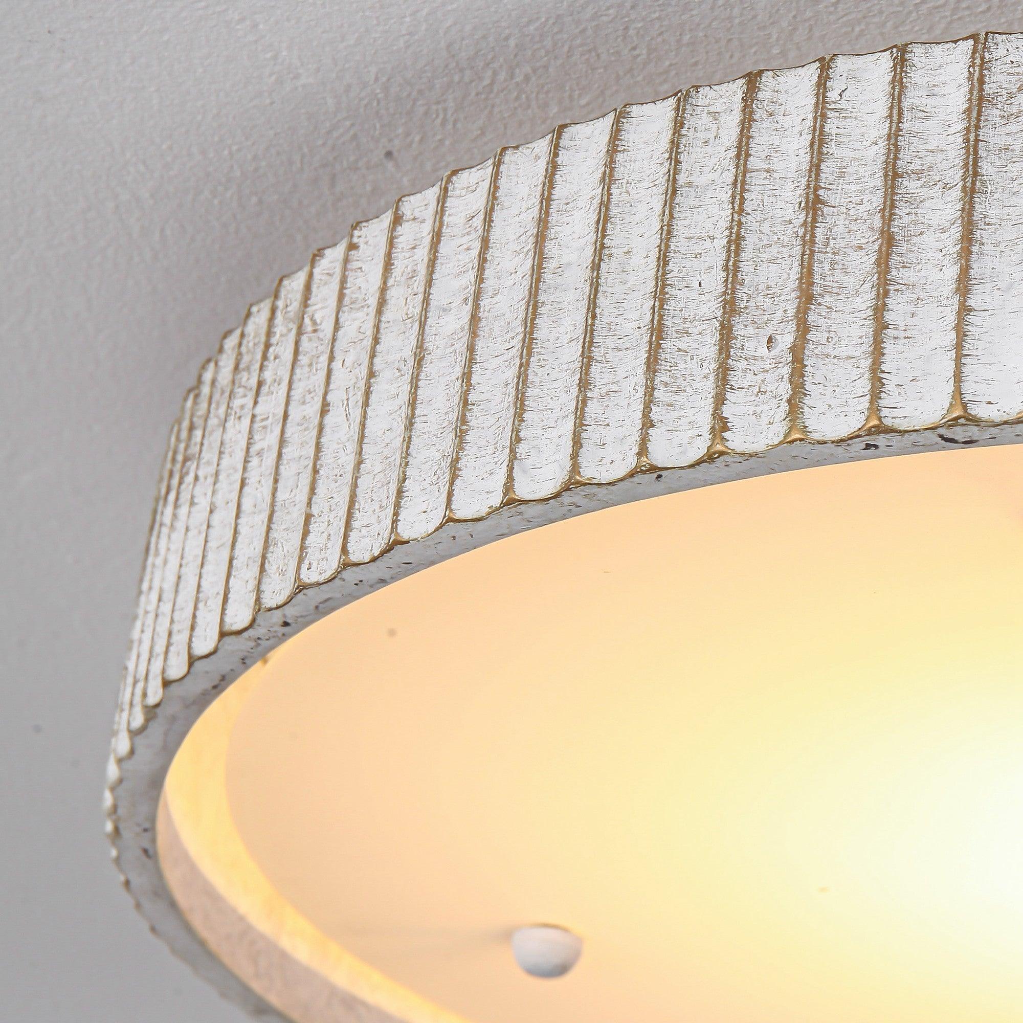 18 Inch White Modern Flush Mount LED Ceiling Light - Energy Efficient Dimmable Lighting for Bedroom, Kitchen, Hallway & Living Room