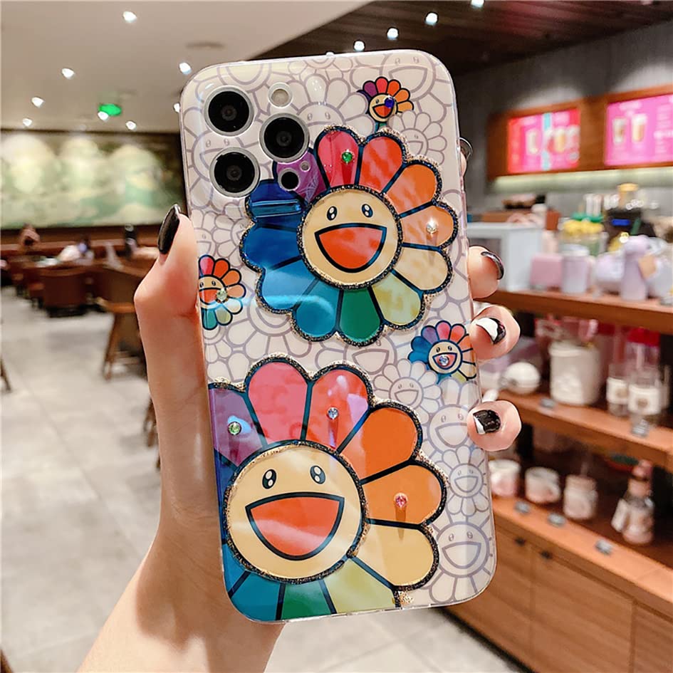 Rainbow Flower iPhone 11 Case - Floral Design Shock Absorbing TPU Soft Bumper Protective Cover for iPhone 11 (6.1 Inch) - Perfect for Everyday Use, Travel & Gift Giving