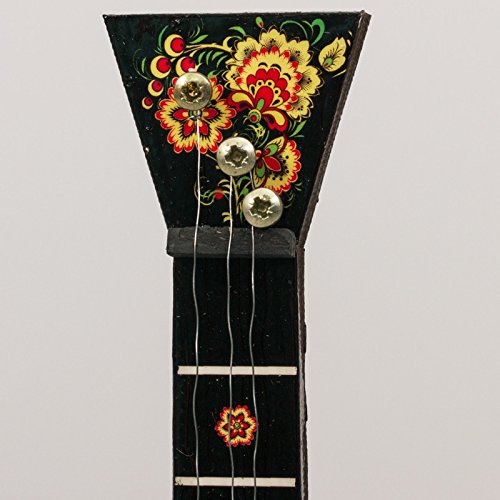 Balalaika Music Box 'Winter Troika' - Handcrafted Russian Folk Musical Gift Box in Black | Perfect for Christmas Decor, Holiday Gifts & Slavic Home Decor