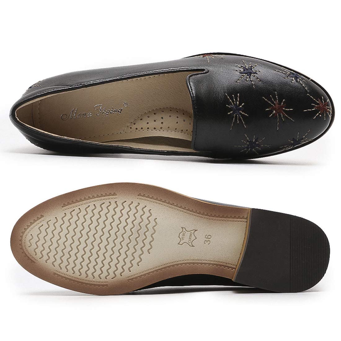Women's Leather Penny Loafers Slip-On Flats - Comfortable Office Shoes for Professional Women | Perfect for Business Casual, Work & Everyday Wear