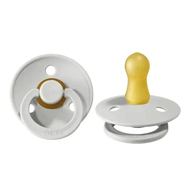 Original Color Round Latex Pacifier for Babies - 2 Pack (Haze) - Soothing Comfort for Daytime Naps & Nighttime Sleep