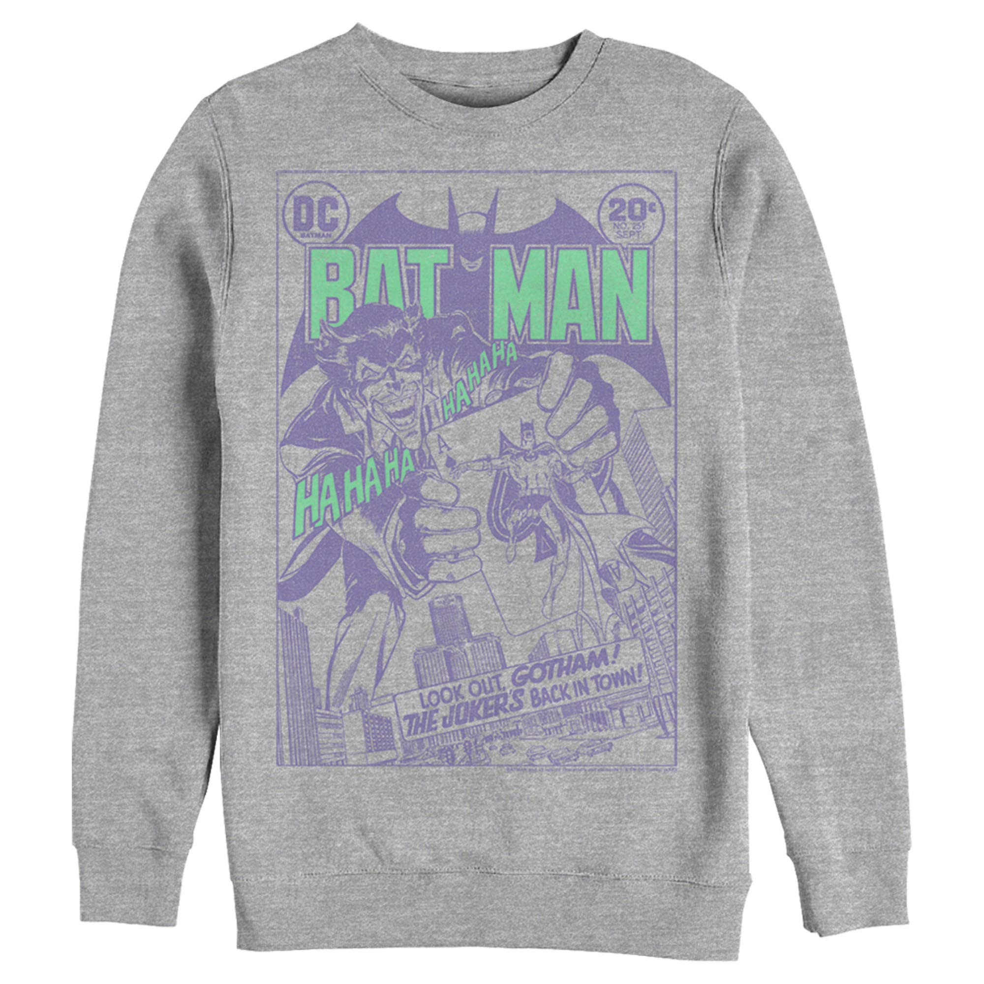 Batman Joker Back in Town Sweatshirt for Men - Cool Graphic Hoodie for Superhero Fans, Streetwear & Casual Outfits