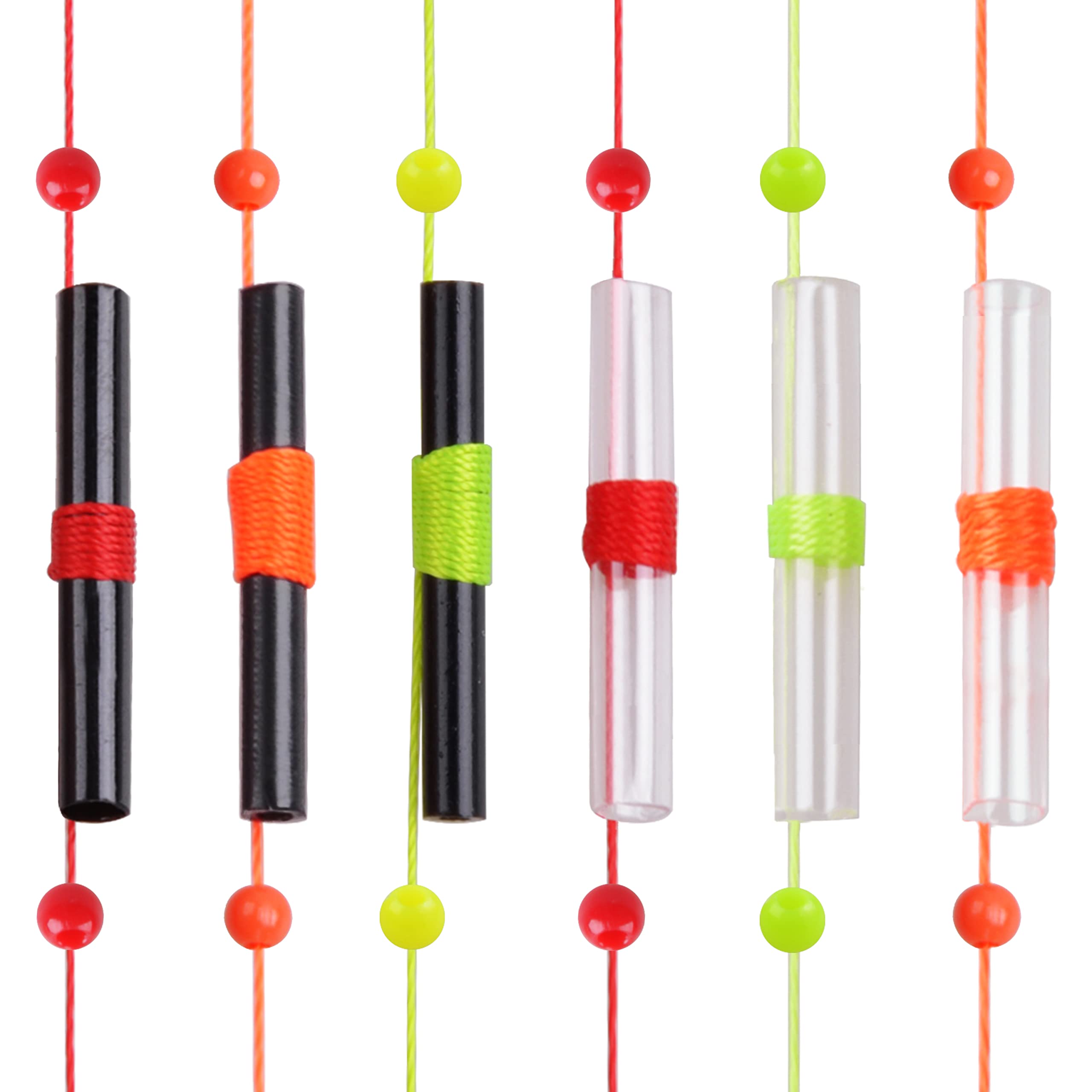 OROOTL Slip Bobber Stops and Beads Kit - 50pcs Fishing Float Stops, Slip Knots & Plastic Beads for Crappie, Bass, Trout - Saltwater & Freshwater Fishing Accessories - Perfect for Bobber Fishing, Ice Fishing and Kayak Angling